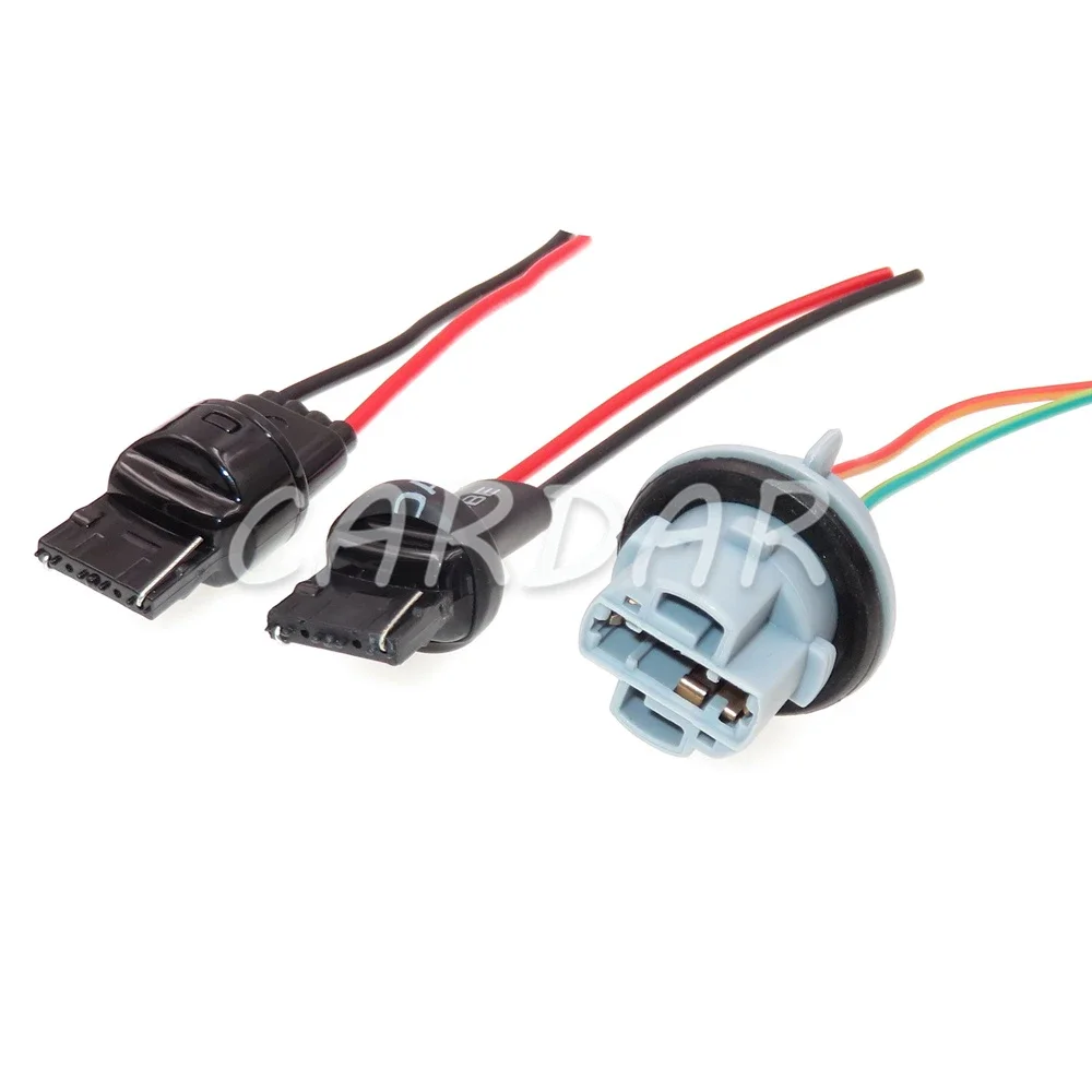 

1 Set 2 Pin T20 W21W 7440 LED Bulb Holder LED Socket Adapter Connector LED Parking Side Light Lamp Wire Sockets AC Assembly