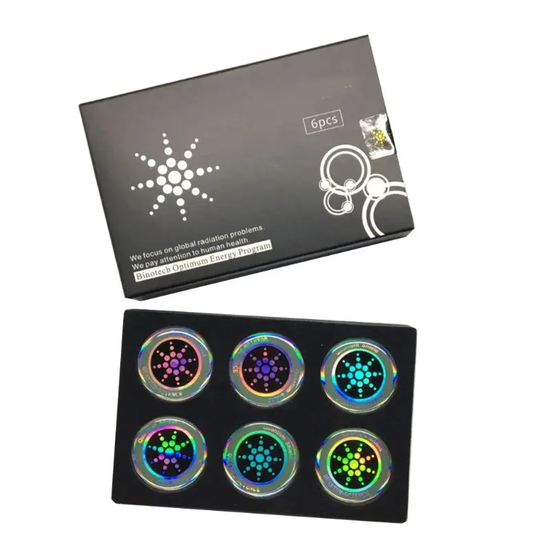 6 adet kuantum kalkanı Sticker cep telefonu çıkartması için cep telefonu Anti radyasyon koruma EMF Fusion Excel anti-radyasyon