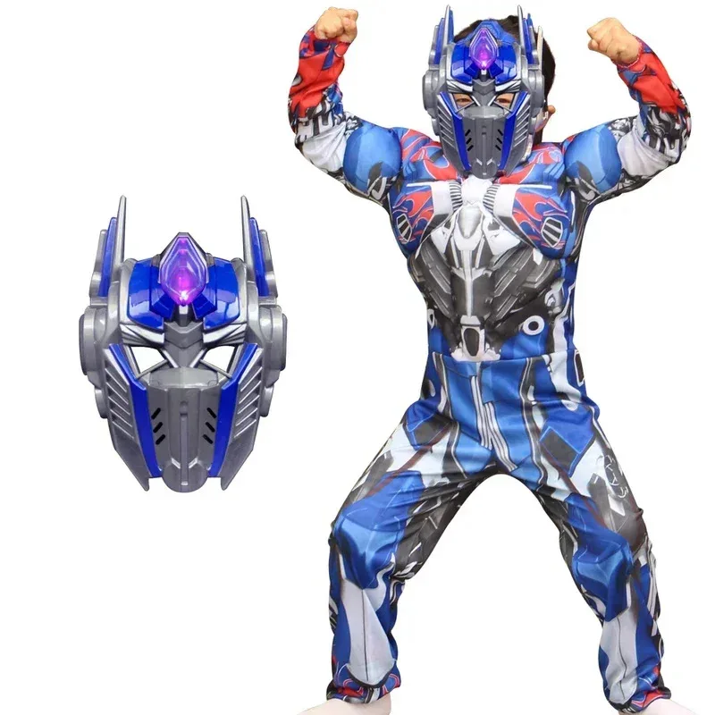 AA BCBNZ Cos Boy Optimus Prime Bumblebee Convoy Anime Cosplay Superhero Muscle Costume Children Mask Hornet Kids 2025 New