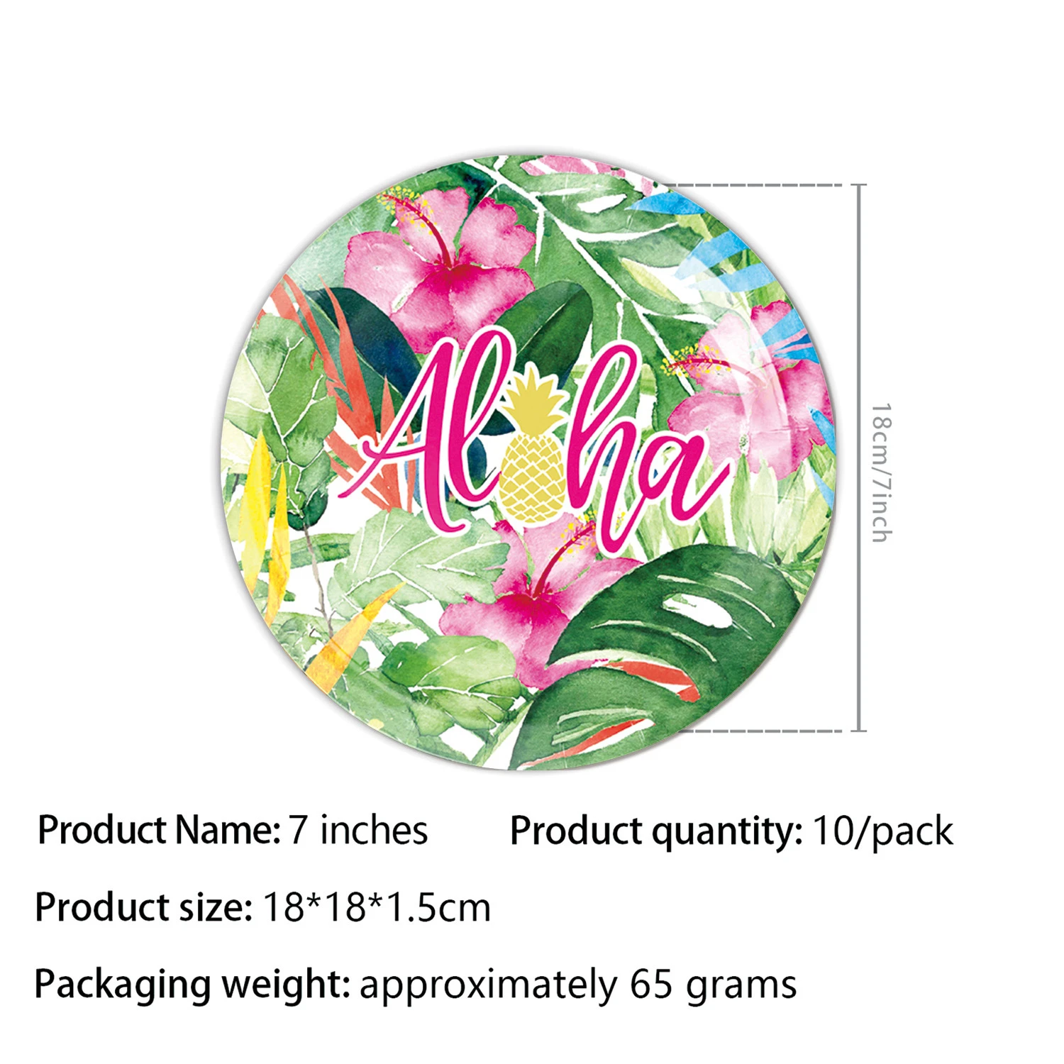 Hawaiian Theme Birthday Party Decoration  Flamingo Tableware Paper Plate Cups Balloons For Kids Baby Shower Party Supplies Gift