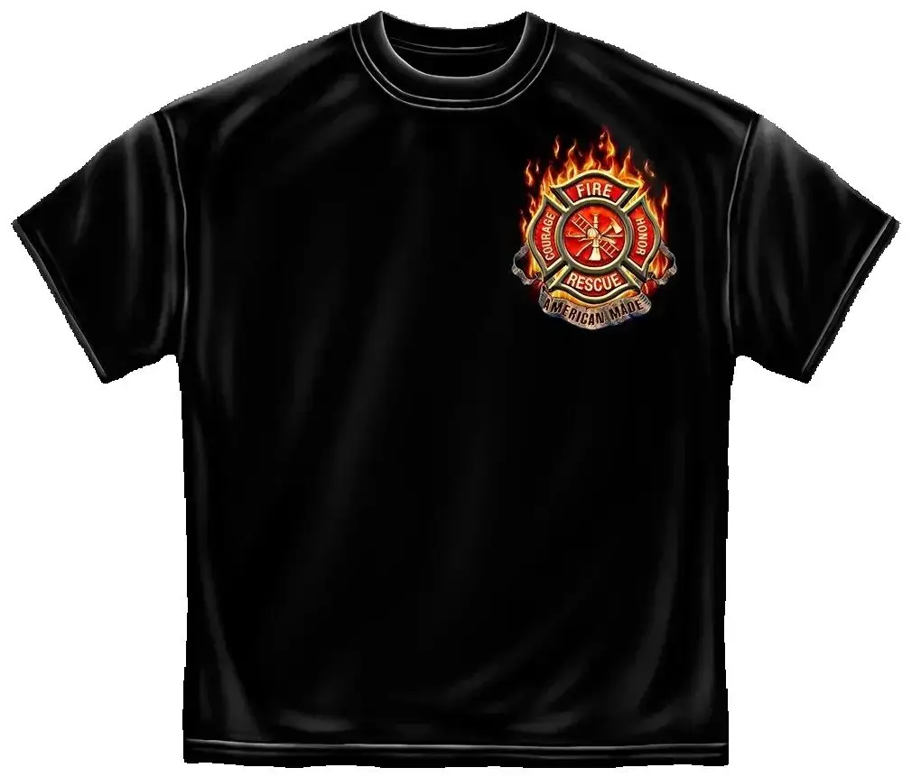 

Patriotic Fire Eagle Fire Department Badge Firefighter Gift T-Shirt 100% Cotton O-Neck Summer Short Sleeve Casual Mens T-shirt