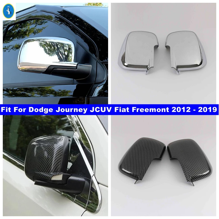 

Chrome / Carbon Fiber Rearview Mirror Shell Rear-view Mirror Cover Trim Fit For Dodge Journey JCUV Fiat Freemont 2012 - 2019