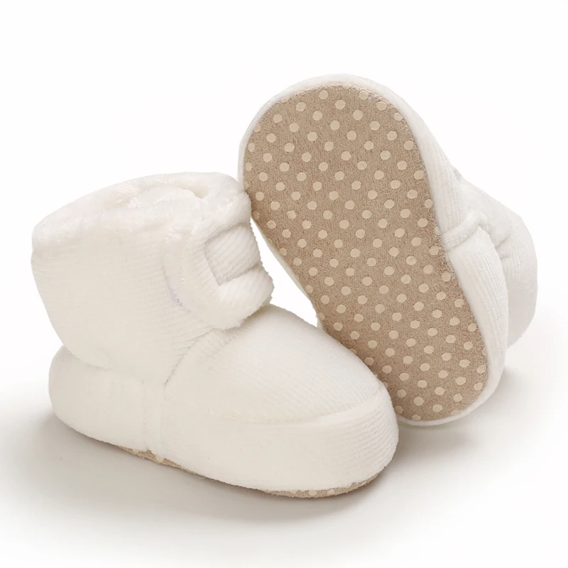 Winter Boots Baby Boy Girl Booties Snow Soft-sole Anti-slip Warm Flat Infant First Walker Baby Crib Shoes Corduroy boots 0-18M