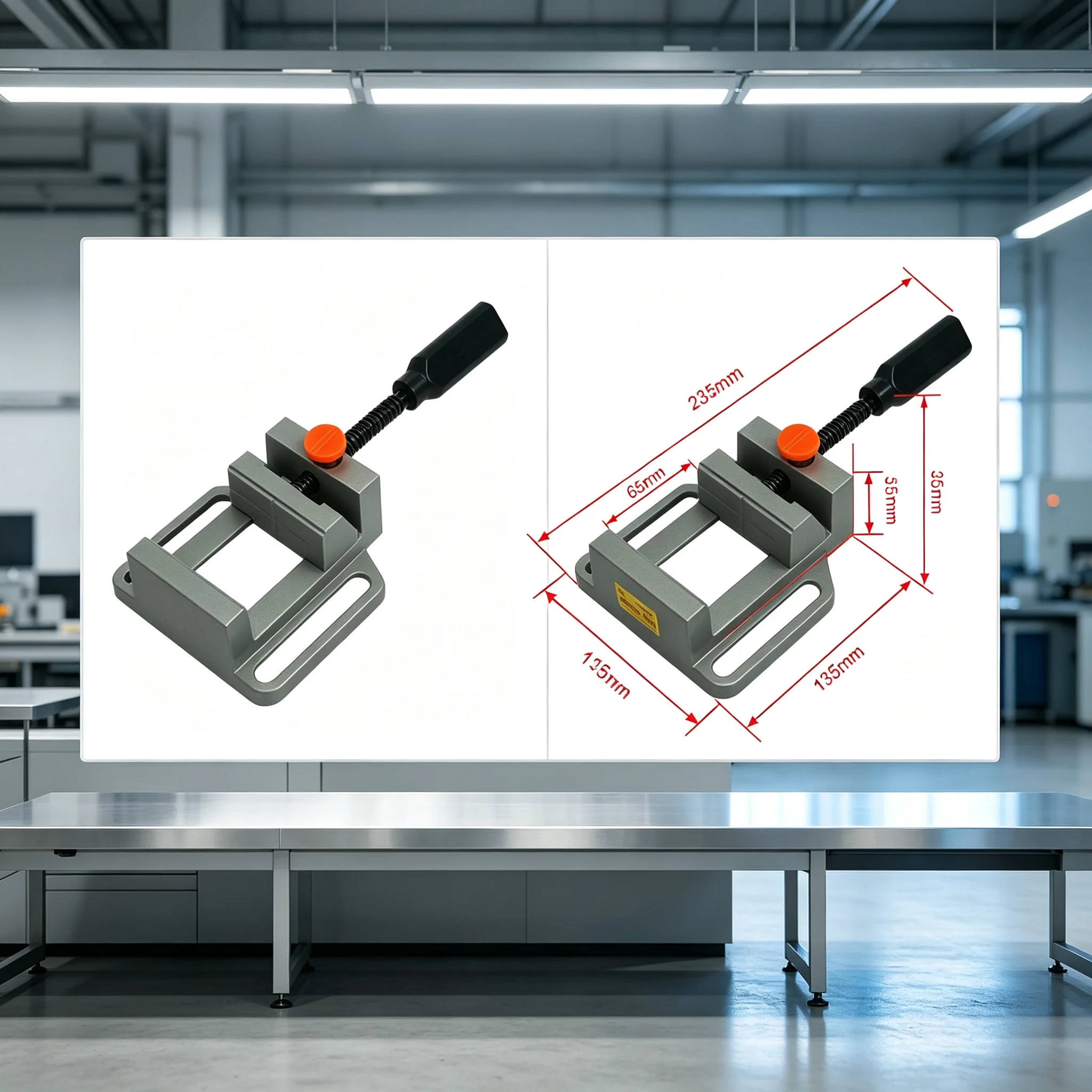 LY Mini Parallel-jaw Flat Tongs Vice Bench Drill Vise Fixture for DIY CNC Engraving Drilling and Milling Machine Use