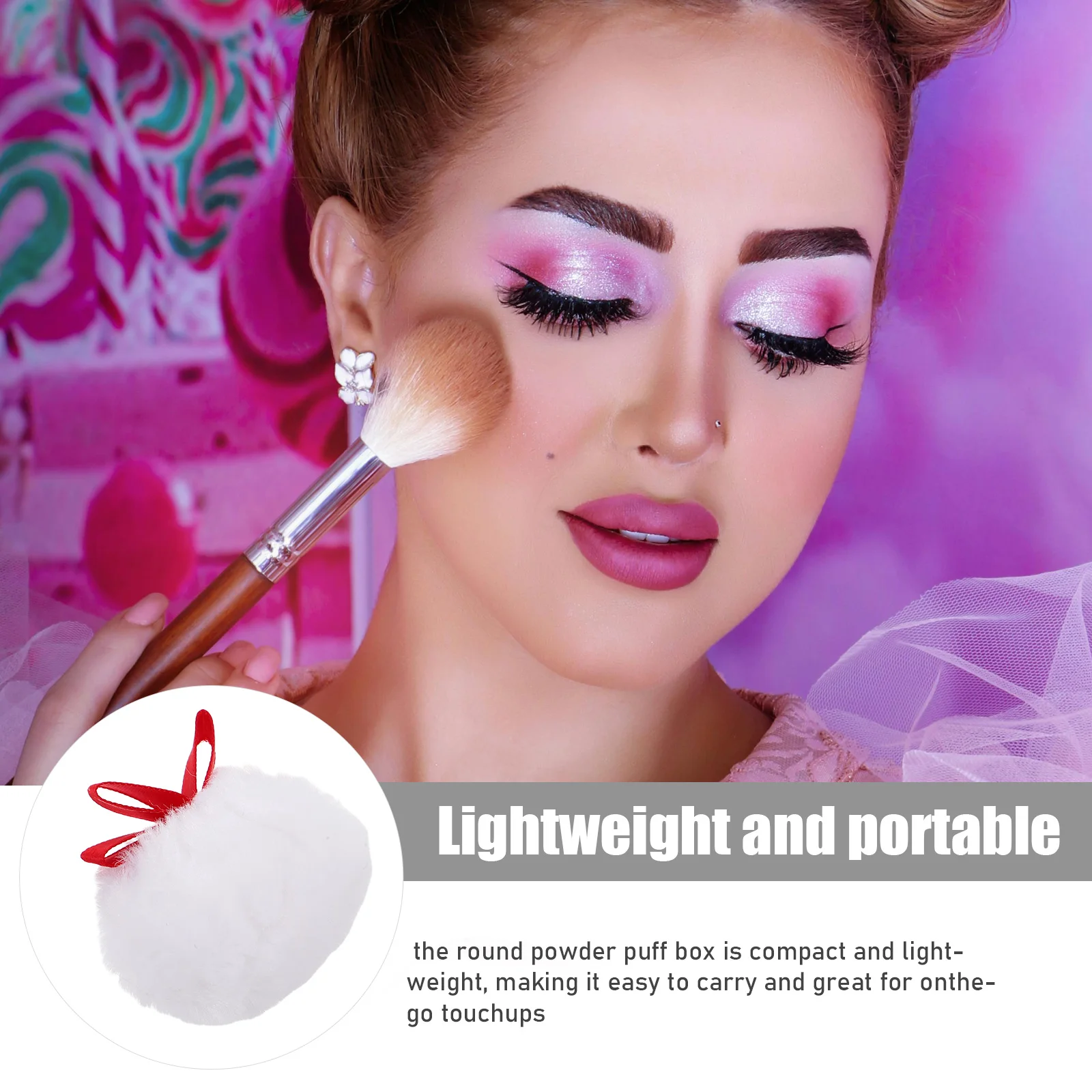 6 قطع من أداة توزيع بودرة الأساس الناعمة المستديرة للوجه وأحمر الخدود والجسم القابلة للغسل أثناء السفر وأداة منتفخة للوجه #4