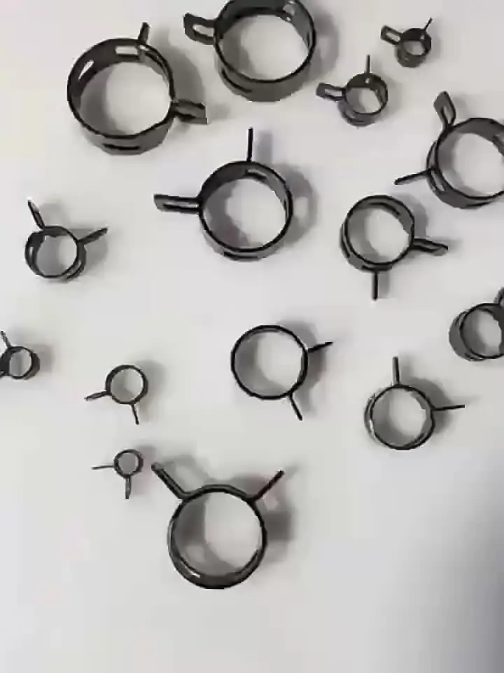 20 Colliers De Serrage à Ressort Pour Tuyaux 10 Mm – Blanc, Acier 65Mn, Finition Dacromet