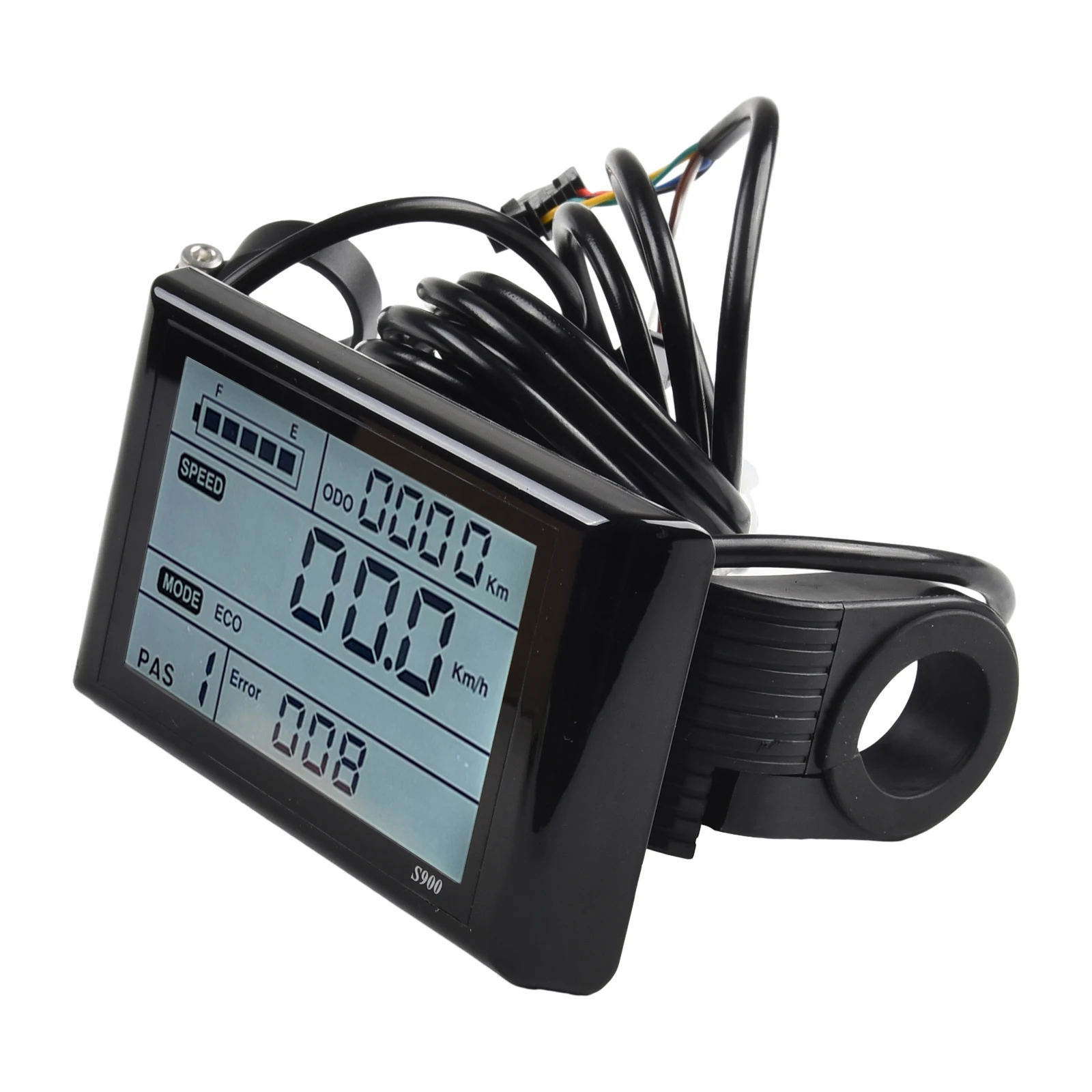 

High Quality New Practical Display Panel S900 LCD UART 110*62mm 24V36V48V60V72V ABS Black Cable Length 180cm E-bike