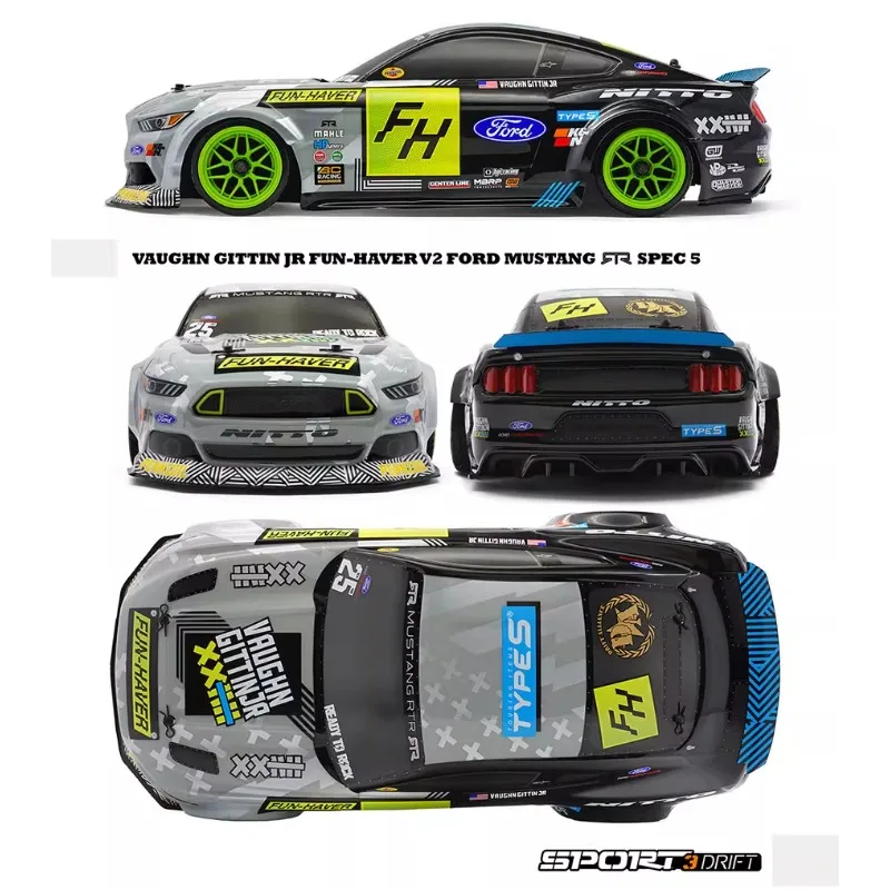 1/10 Sportowy, szybki, zdalnie sterowany samochód 4WD z symulowanym nadwoziem 2S i amortyzatorami Driftowy zdalnie sterowany model samochodu zabawkowego