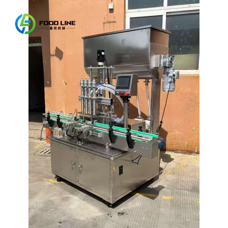 customized volumetric filler viscous dispenser four head food grade filling machine for seasoning sauce honey Asia