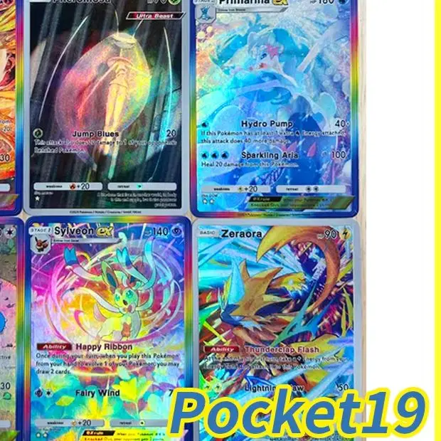 

BLBU PTCG Pocket19 Collection Cards Eevee Zeraora Gyarados Alcremie Mew Embossed Texture Flash Cards Trainers New English Card