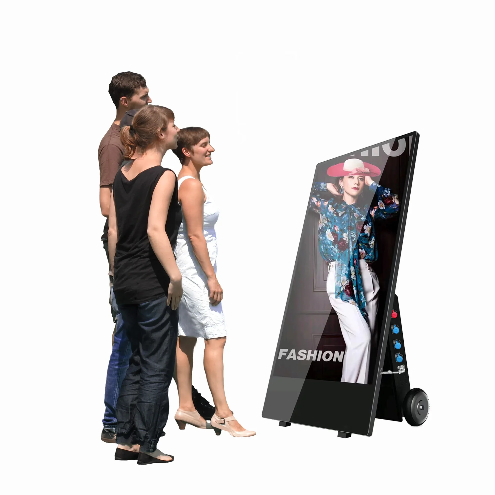 4K Digital Screen Outdoor Advertising Player Signage Waterproof Portable Advertisement With Built-in Battery mobile billboard