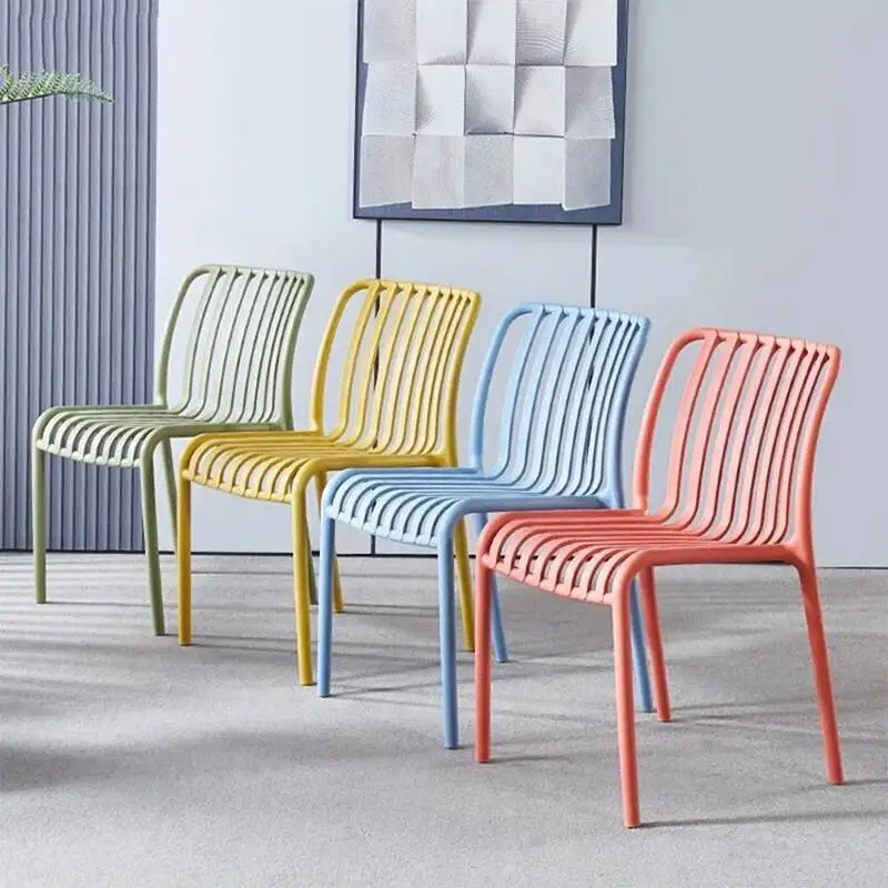 

Design Mid Century Garden Chairs Green Handle Waterproof Plastic Garden Chairs Outdoor Industerial Mueble Para Jardin Furniture