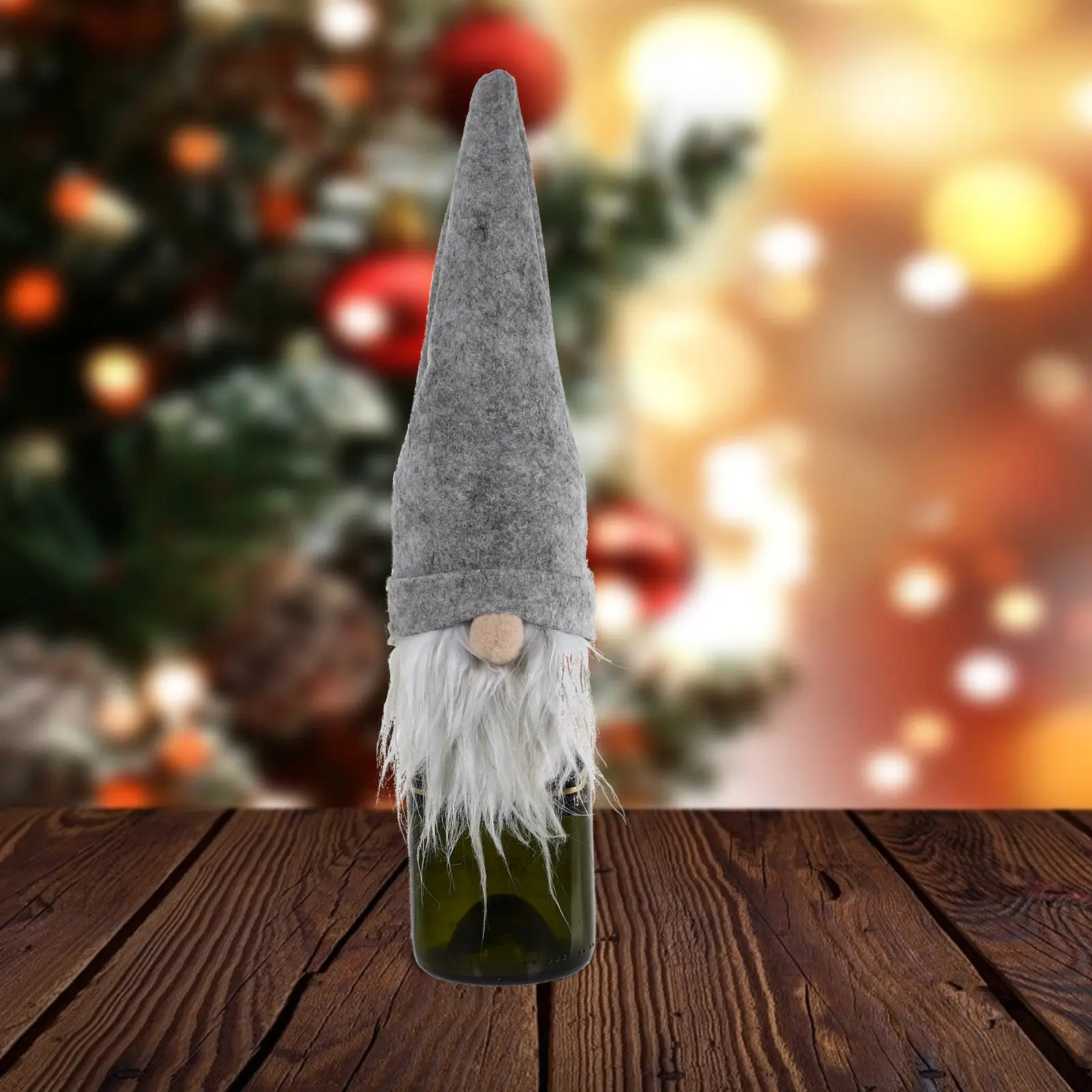 6Pcs Xmas Wine Bottle Covers Classic Christmas Bottle Bags Wear-Resistant Red Wine Sleeve Holiday Party Decor Warm Festive Cover