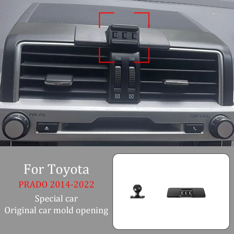 

Для Toyota PRADO 2014-2022 Автомобильный держатель телефона Беспроводное зарядное устройство Автоматический навигационный кронштейн