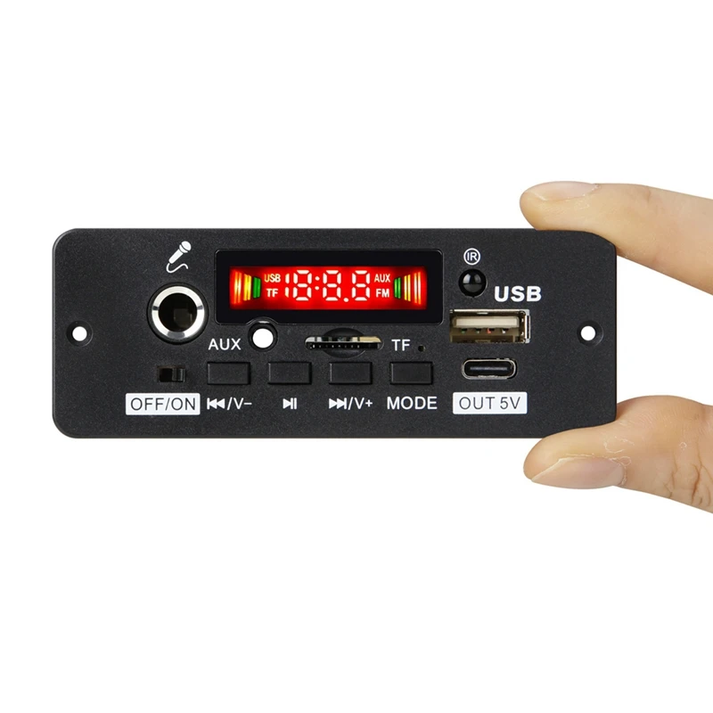 2X25w Audio Amplifier Player 12V MP3 Decoder Board Calling Recording Bluetooth 5.0 Car MP3 Player With Remote Control