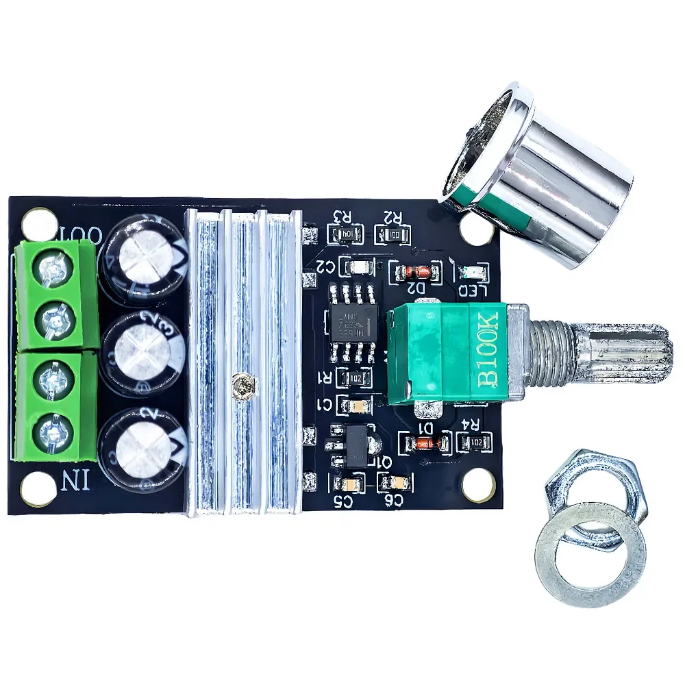 80W PWM Motor Speed Controller Regulator DC 6V 12V 24V 28VDC 3A Adjustable Speed Controller Regulator With Potentiometer Switch