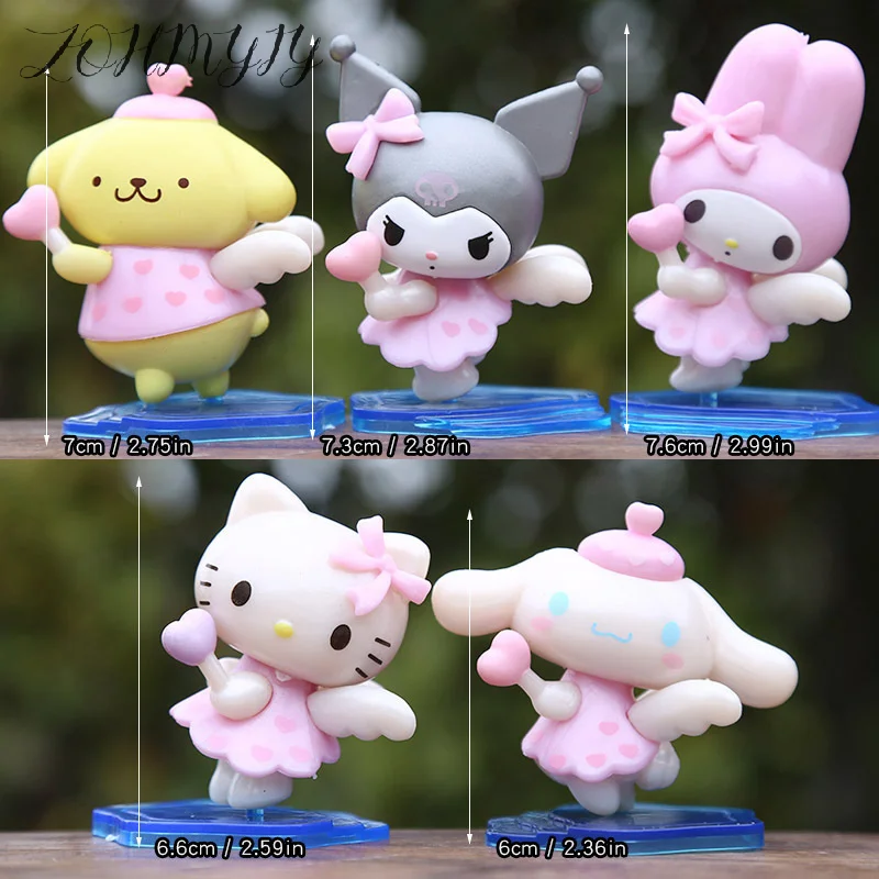 1 قطعة DIY الديكور عروسة كارتون سانريو لطيف ميلودي مرحبا كيتي كورومي سينامورول أنيمي الشكل اللعب هدايا عيد الميلاد للفتيات