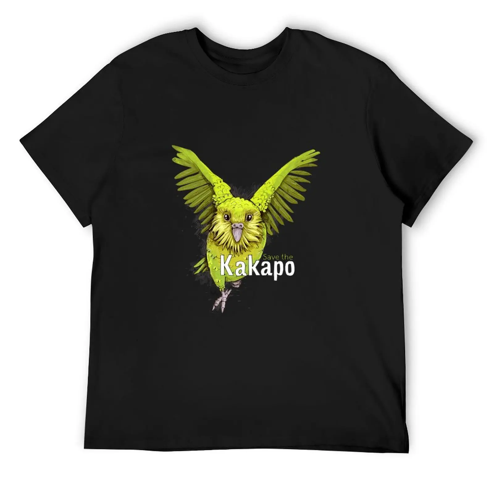 Kakapo - The parrot from New Zealand T-Shirt plain heavyweights plus size clothes shirts graphic clothing for men