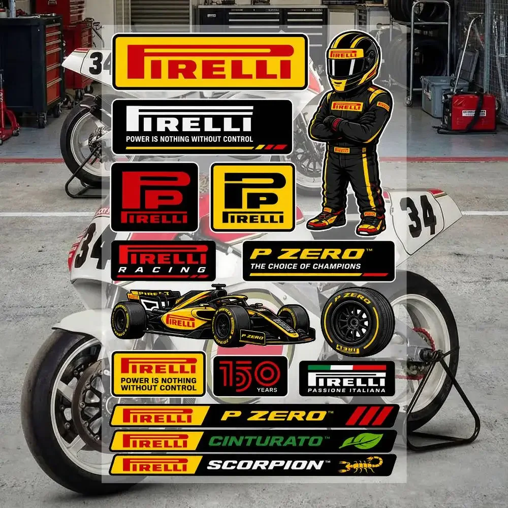 

PIRELLI Aesthetic Graffiti Stickers Waterproof PVC Decals for Car Motorcycle Skateboard Helmet Notebook