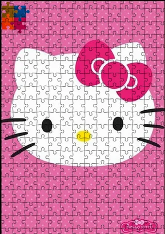 Cute Cartoon Hellokitty Wooden Puzzle for Girls and Children, Brain Burning Puzzle Game Decoration Preferred Holiday Gift