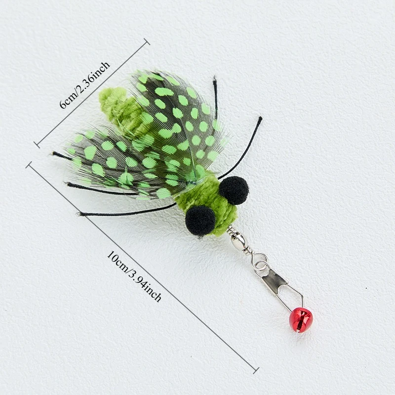 3/5pcs Random Color Cat Sticker Replacement Head Feather Cat Toy Interactive Pet Toys For Kitten