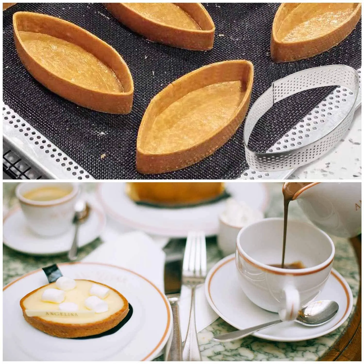 Boat Stainless Steel Porous Tart Ring Tower Pie Cake Mould Baking ToolsHeat-Resistant Perforated Cake Mousse Ring HOT