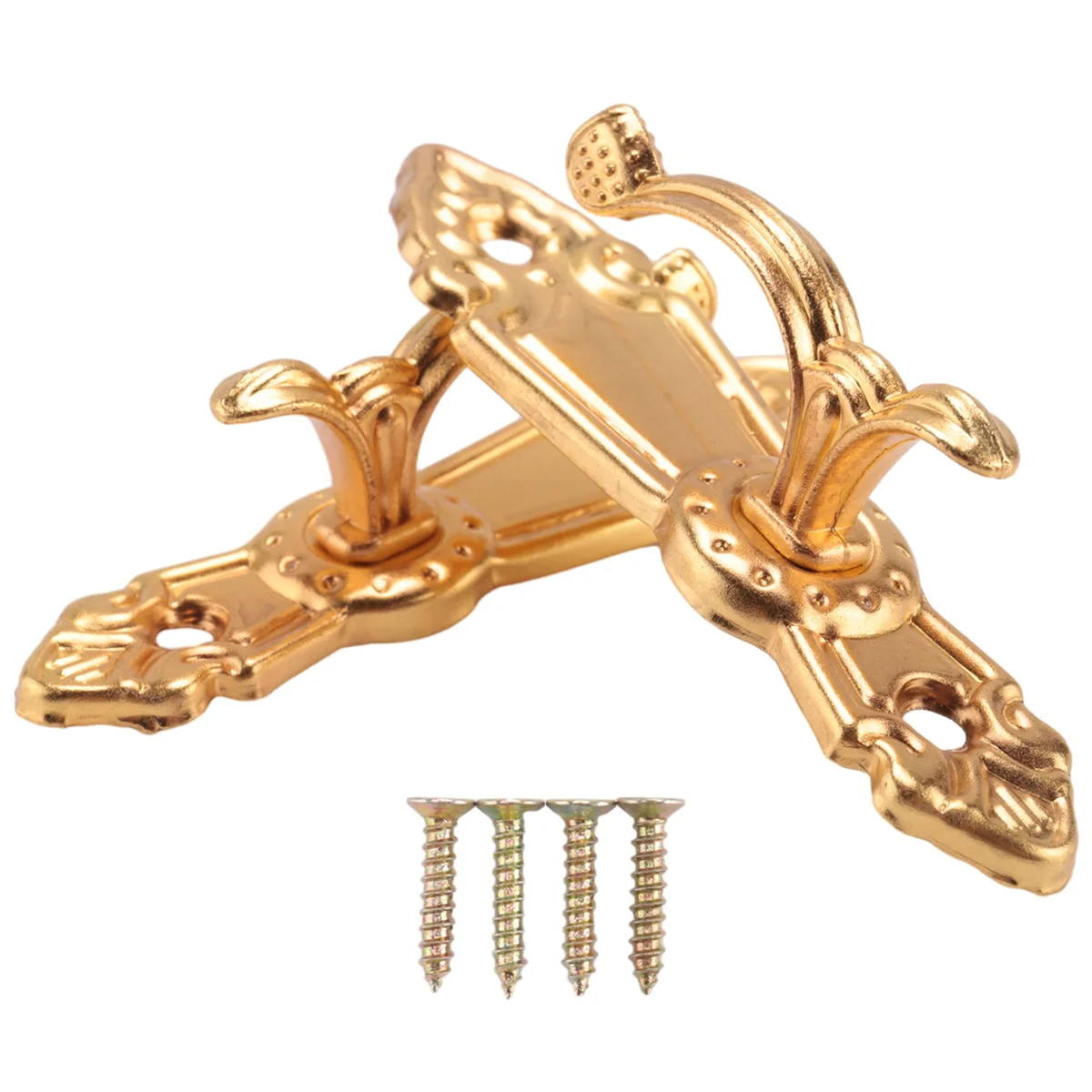 Screw Mount Curtain Tassel Tie Back tieback Wall Hooks 2PCS Gold Tone