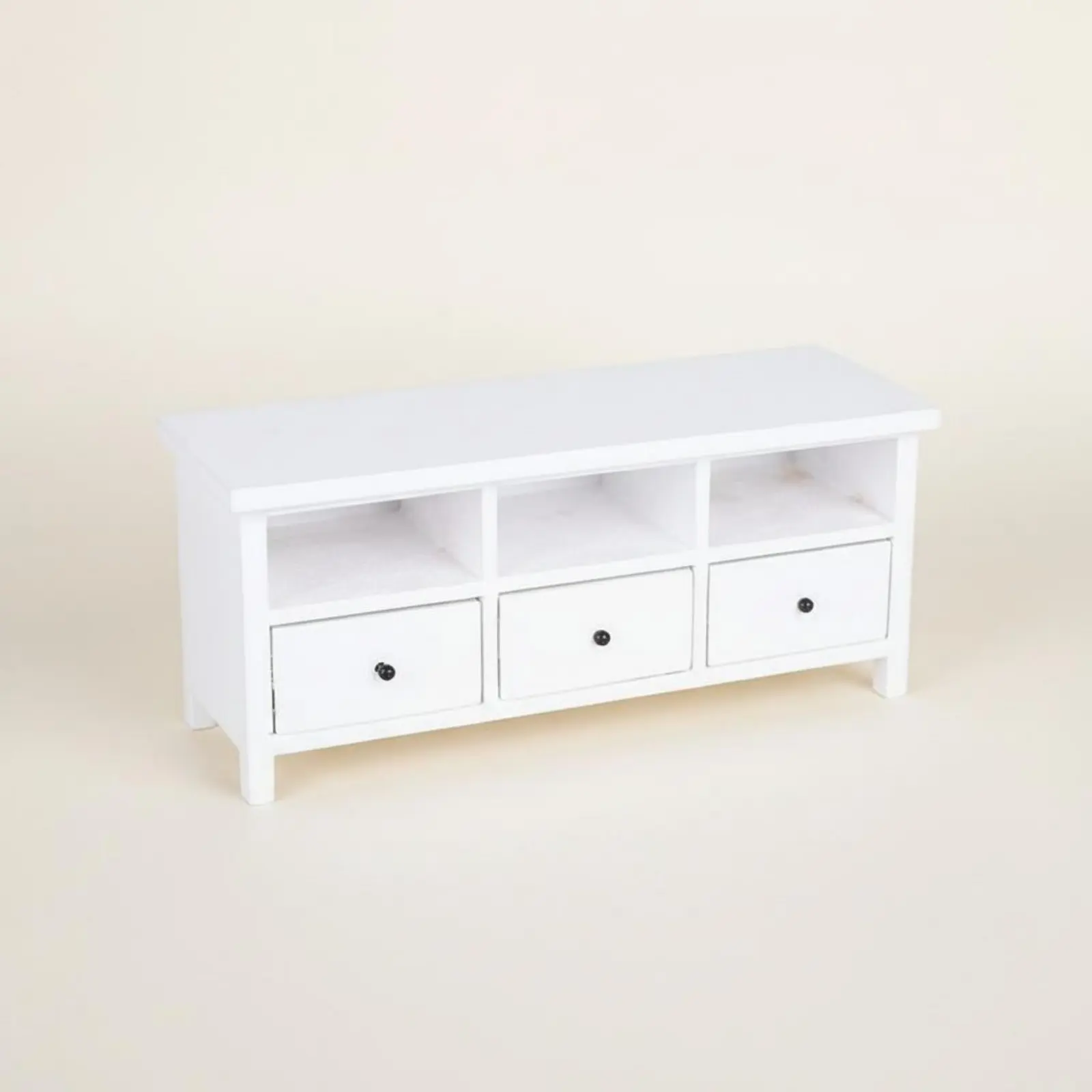 

Dollhouse TV Cabinet Fine Features 1:12 Scale Media Console Miniature TV Cabinet Highly Realistic Dollhouse Media Console