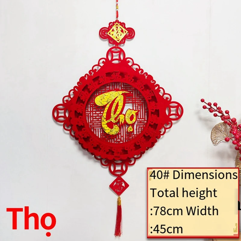 Chinese Lunar New Year Decor 2024 Vietnam Spring Festival Hanging Pendant Chinese Knot Pendant Home Tet Decoration Easy To Use