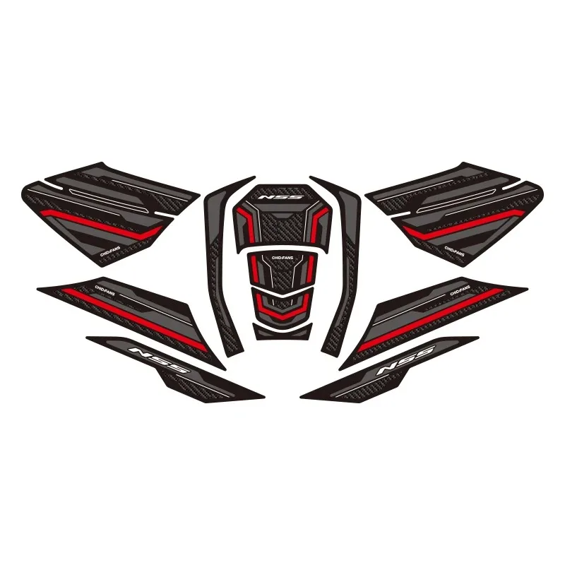 For HONDA FORZA350 Rubber Fuel Tank Stickers Kits Of Motorcycle Accessories Gas Tank Decoration And Protection Thicken Decals