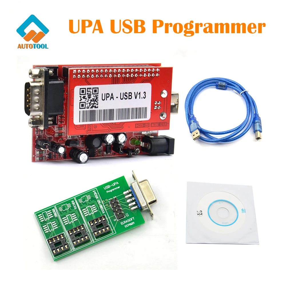 

UPA-USB ECU Programmer Diagnostic Tool UPA USB Programmer V1.3 Main Unit and Eeprom Adapter UPA Chip Tuning Tools Car Tools