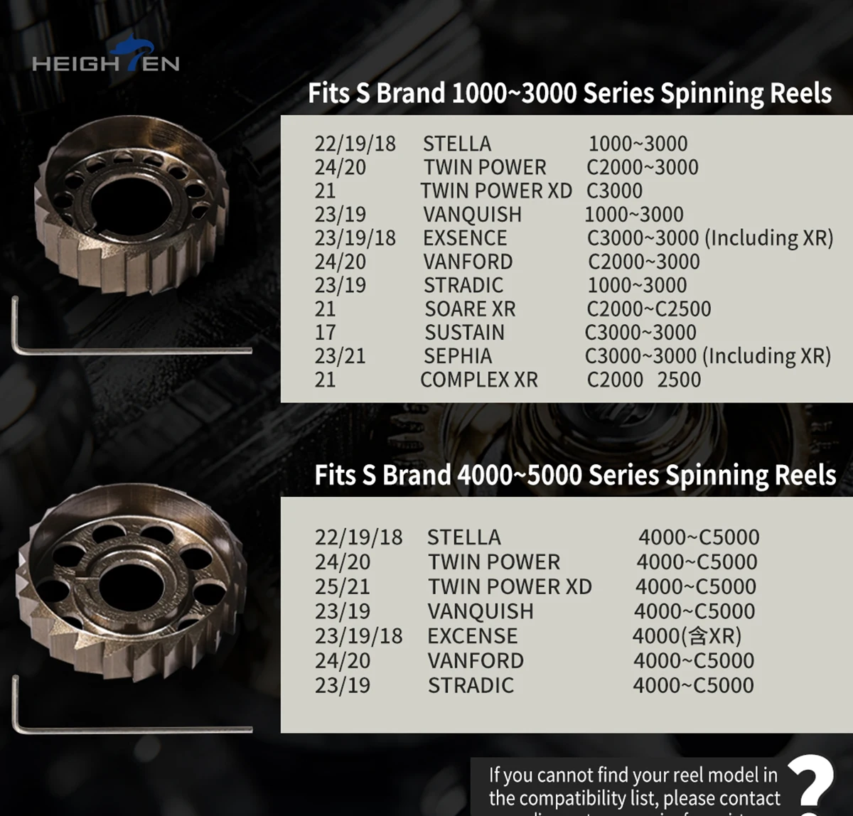 Drag Click Ratsche speziell für Shimano Stella Vanquish Twin power Stradic Vanford Spinn rolle – Detail 1