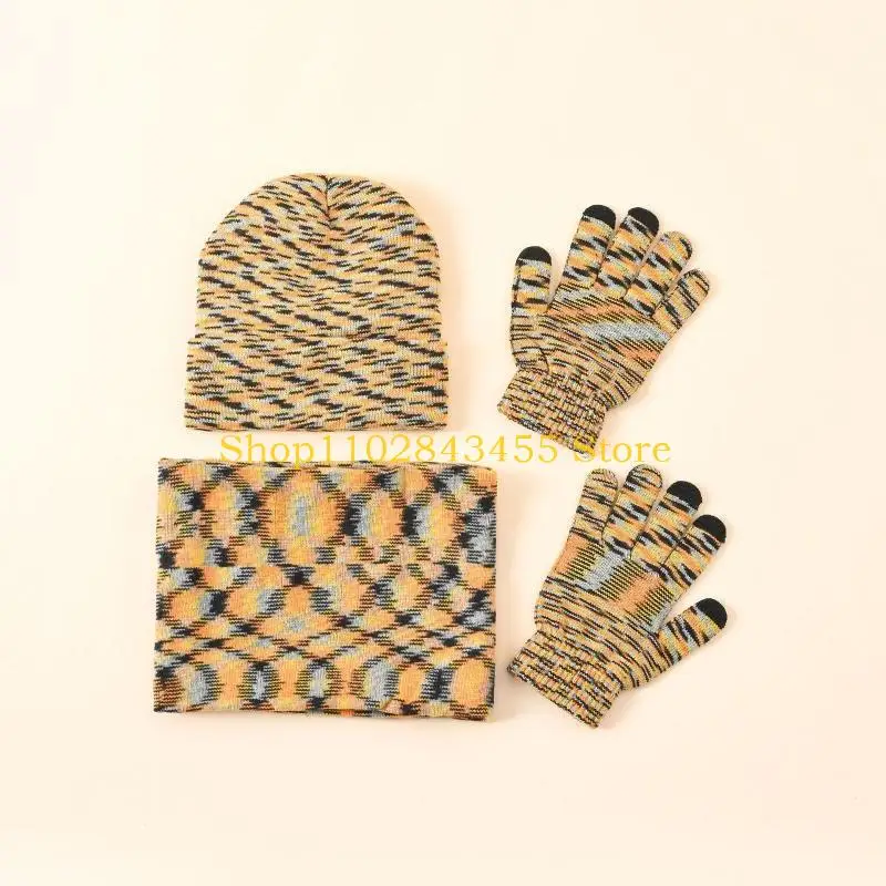 49MC Conjunto luvas térmicas para cachecol e pescoço inverno à prova vento para adolescentes