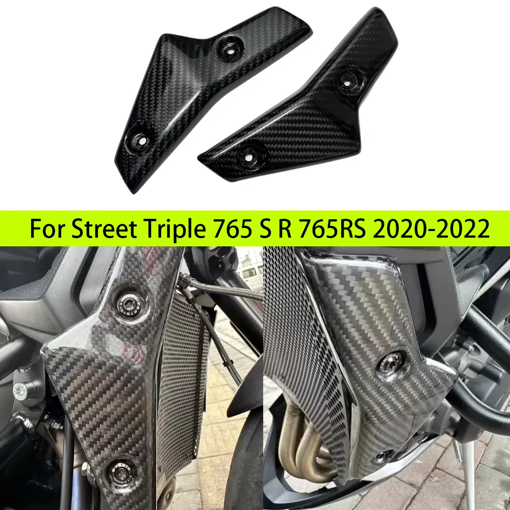 

For Triumph Street Triple 765 S R RS 2020 2021 2022 Carbon Fiber Motorcycle Accessories Outer Radiater Covers Side Panels