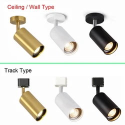 Led Track Light Rail Spots Lamp 110V 220V GU10 Bulb Replaceable Aluminum Shop Home Room Ceiling Down Light Wall Sconce Lighting