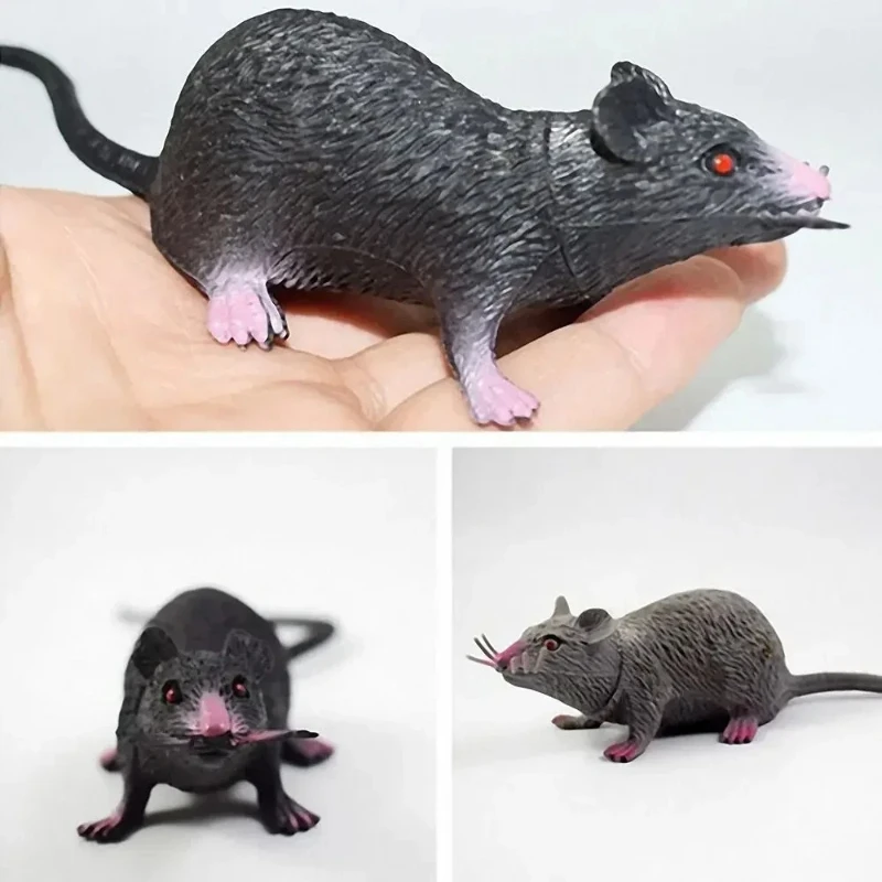 

1PCS New Fake Small Rat Lifelike Mouse Model Props Scary Trick Prank Toys Horror Party Decors Practical Jokes Novelty Funny Toy