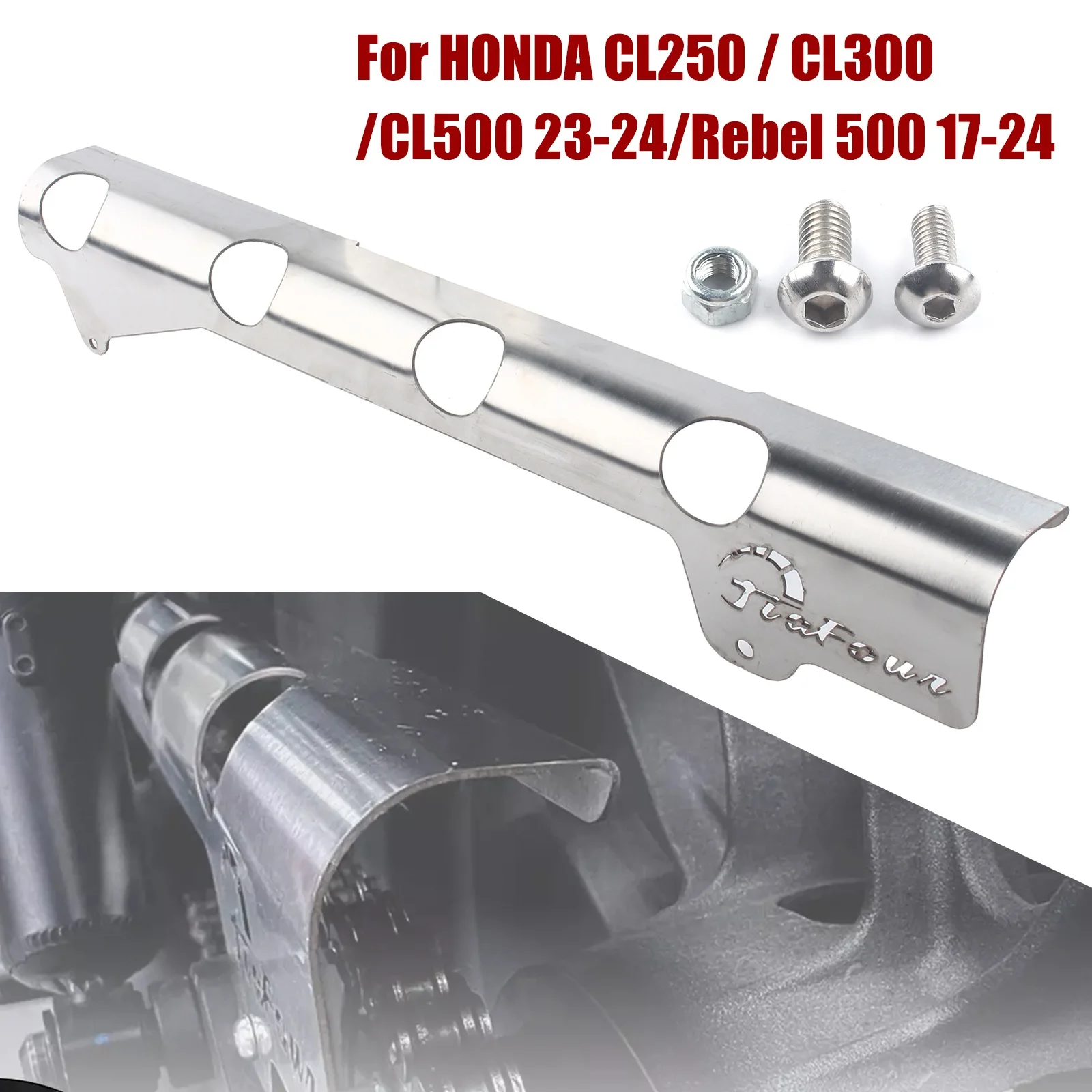 Rear Sprocket Chain Guard Cover Protector For Honda Rebel CL 250 300 500 CM CMX 2017-24