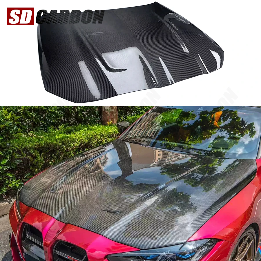 

Для BMW M3 G80 M4 G82 G83 Капот из углеродного волокна Крышка двигателя Капот автомобильной подкладки Капот CSL Стиль Кузовный комплект автомобиля