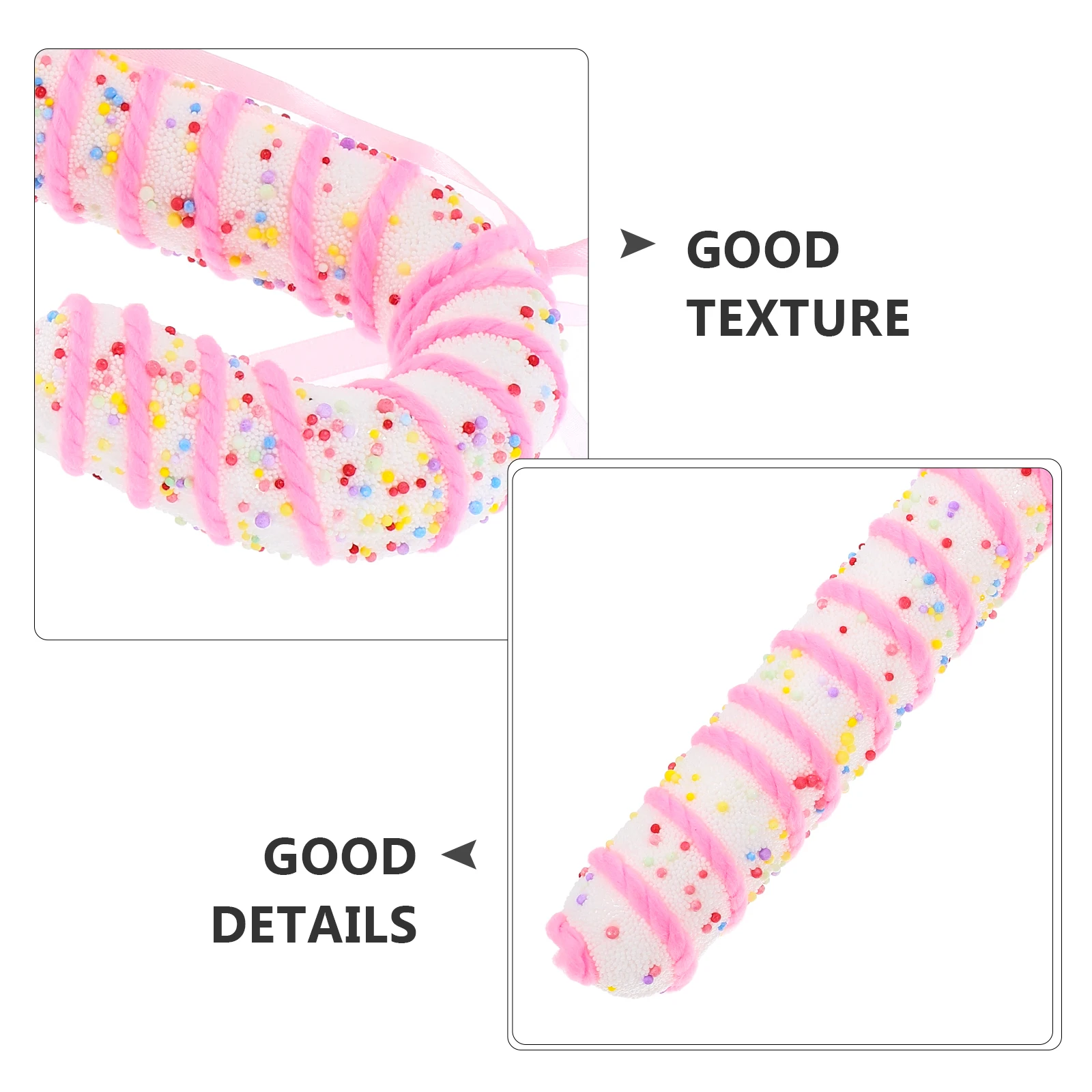 Großer Zuckerstangen-Ornament, 33 cm, hängender Anhänger für Baum, Feiertags-Display, festliche Heimdekoration