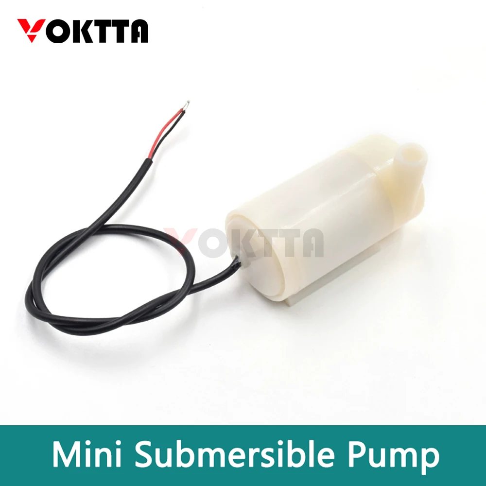 DC 2.5-6V Mini Submersible Pump Low Noise Brushless Motor Pump 80-120L/H Horizontal Mini Silent Submersible Pump