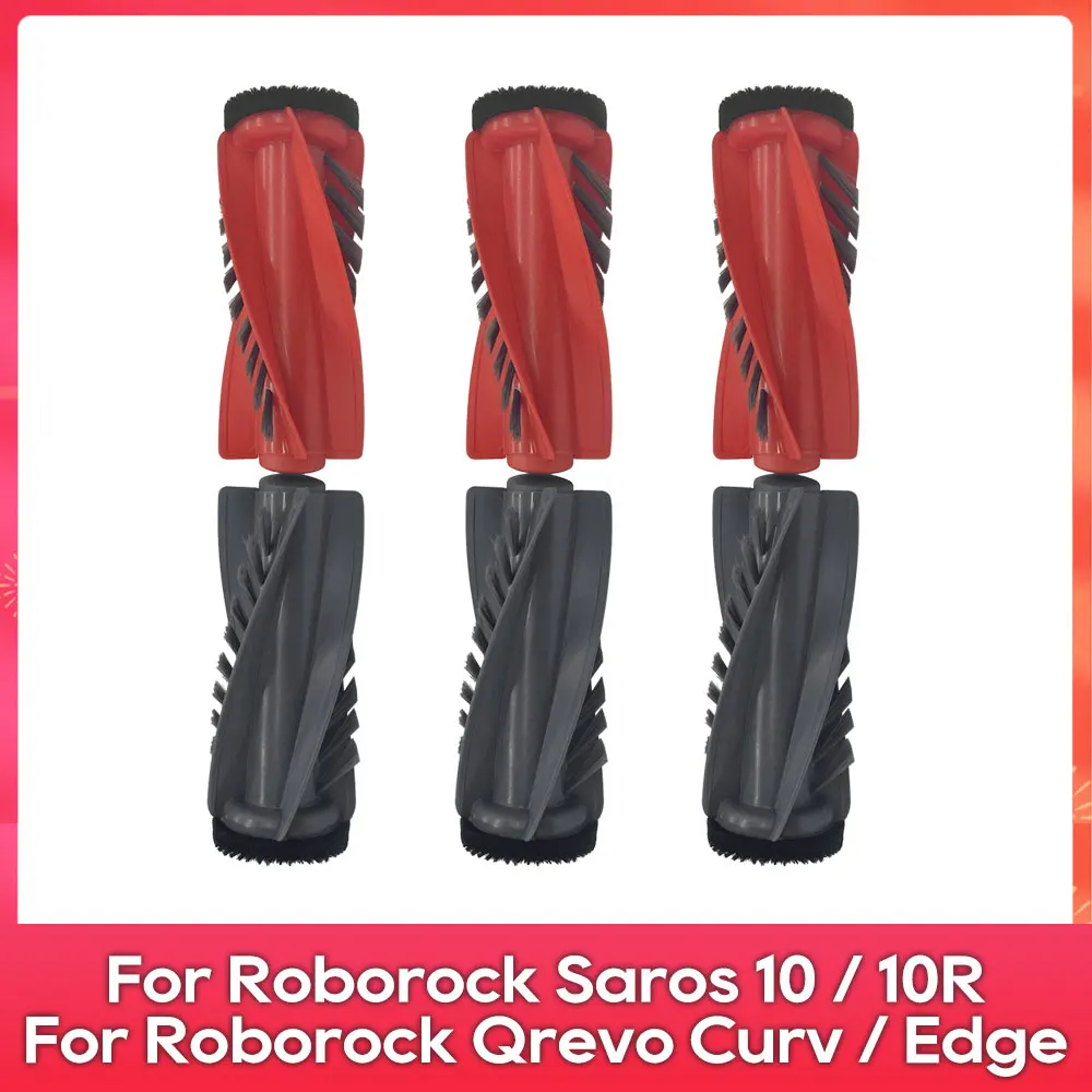 Fit For ( Roborock Saros 10 / Saros 10R / Qrevo Curv / Qrevo Edge / G20S Ultra / P20 Pro ) Dual Short Bristle Roller Spare Part