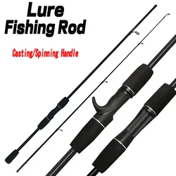 2Section Ultralight High Carbon Fishing Rod 1.68/1.8m Spinning/Casting Lure Pole Bait WT 2-10g Line WT 4-10LB Trout Fishing Rod