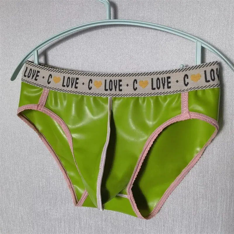 الرجال اللاتكس ملخصات لعب الأدوار مثير الملابس الداخلية سراويل الوثن المطاط الملابس الداخلية مع القضيب الواقي الذكري الكرة مثلي الجنس ليلة حفلة مثير السروال