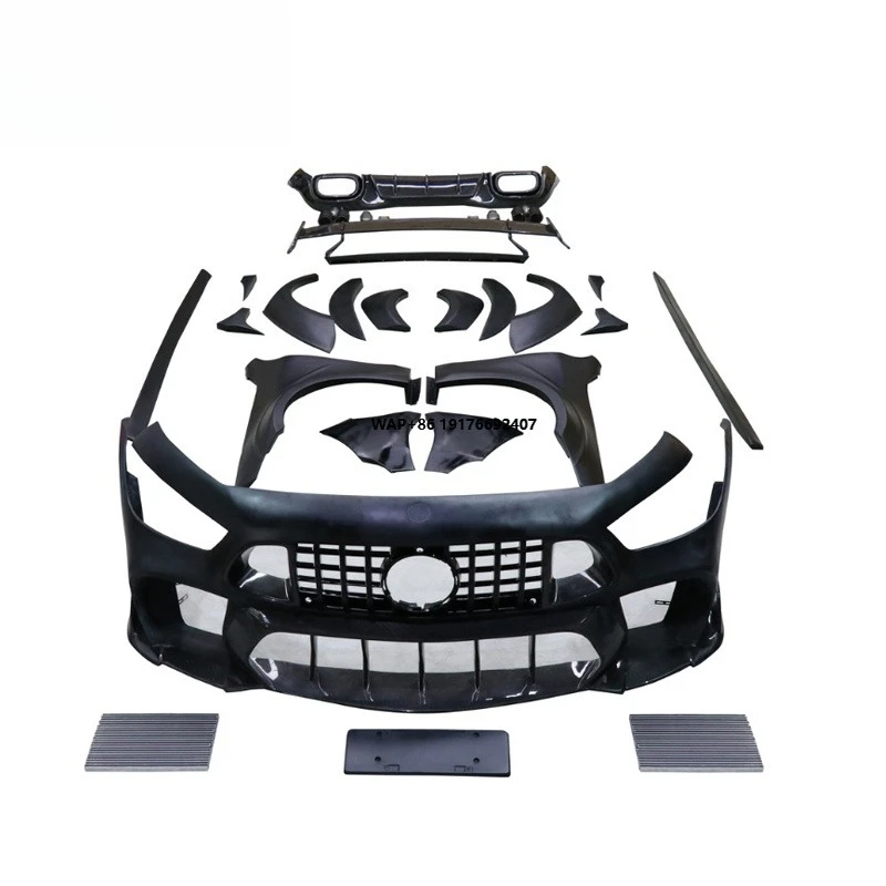 R Style Partial Carbon Fiber Body Kit Car Accessories Front Bumper Lip Diffuser 900 for GT63  2019-2023