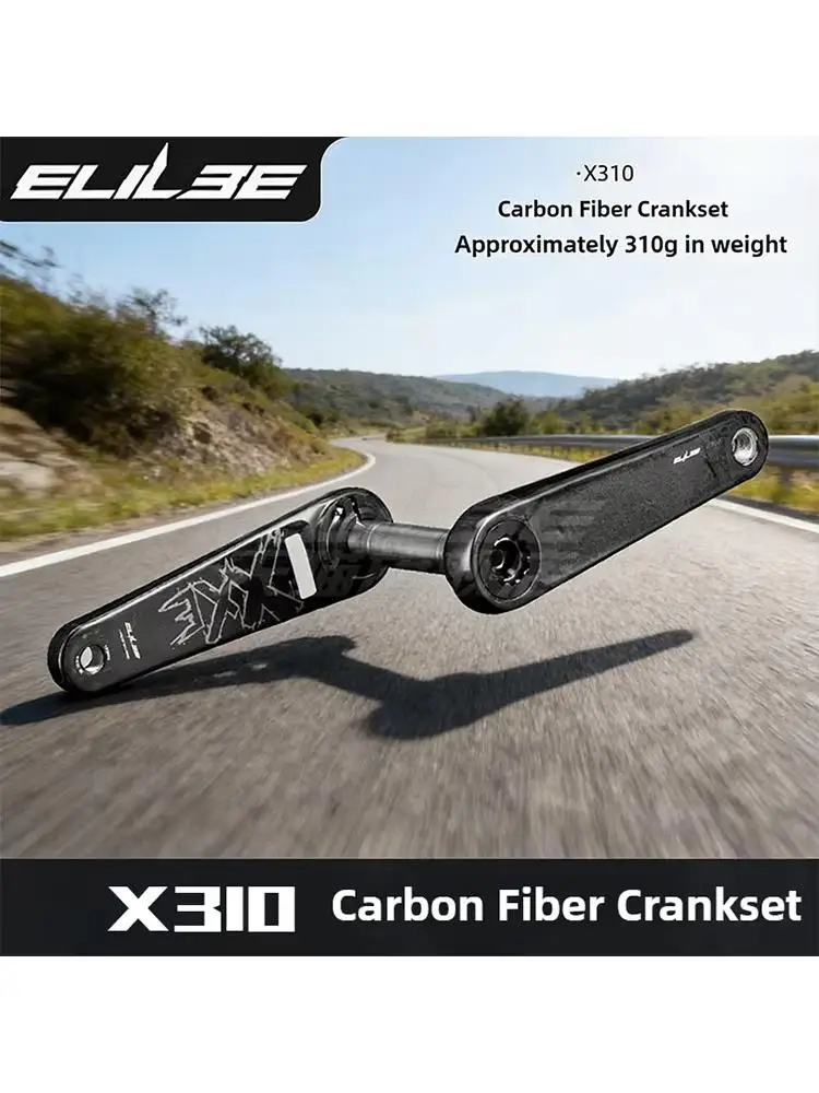 AliExpress NONE ELILEE XXE X310 Carbon Fiber Crankset Ultra Light Road MTB Bicycle Crank Arms with X-Novanta Carbon Spindle Spider Power Meter