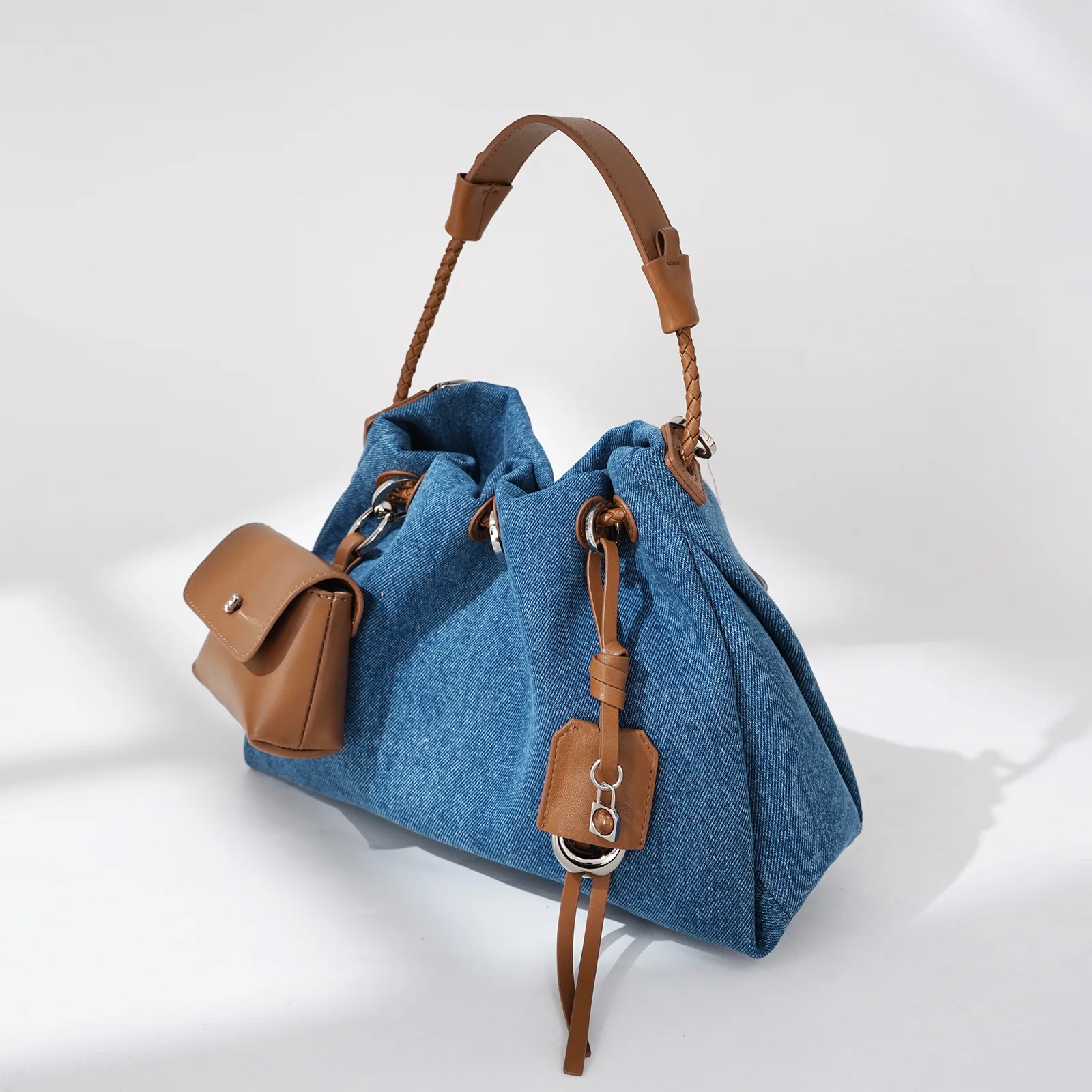 

New Denim Leather Handbag - Unique Design, High-End Fashion, Minimalist Crossbody Bag for Women
