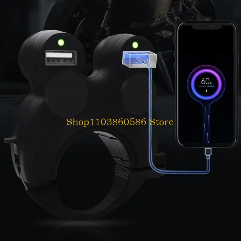 

242A Quick Charge USB Car Phone Charge Convenient USB Charging Adapter Waterproof for Motorcycles Keep Your Devices Ready
