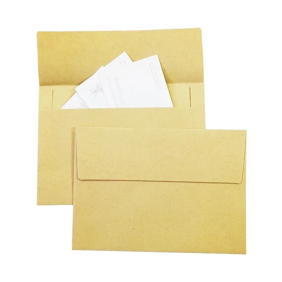 

100pcs/lot Shipping Bags Envelopes European Blank Kraft Paper Style Wedding Party Sobres Invitation Vintage Retro