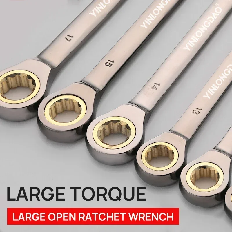 Flexível Ratcheting Combinação Chave, Car Repair Tools, Ratchet Spanner, Metric Hand Tool
