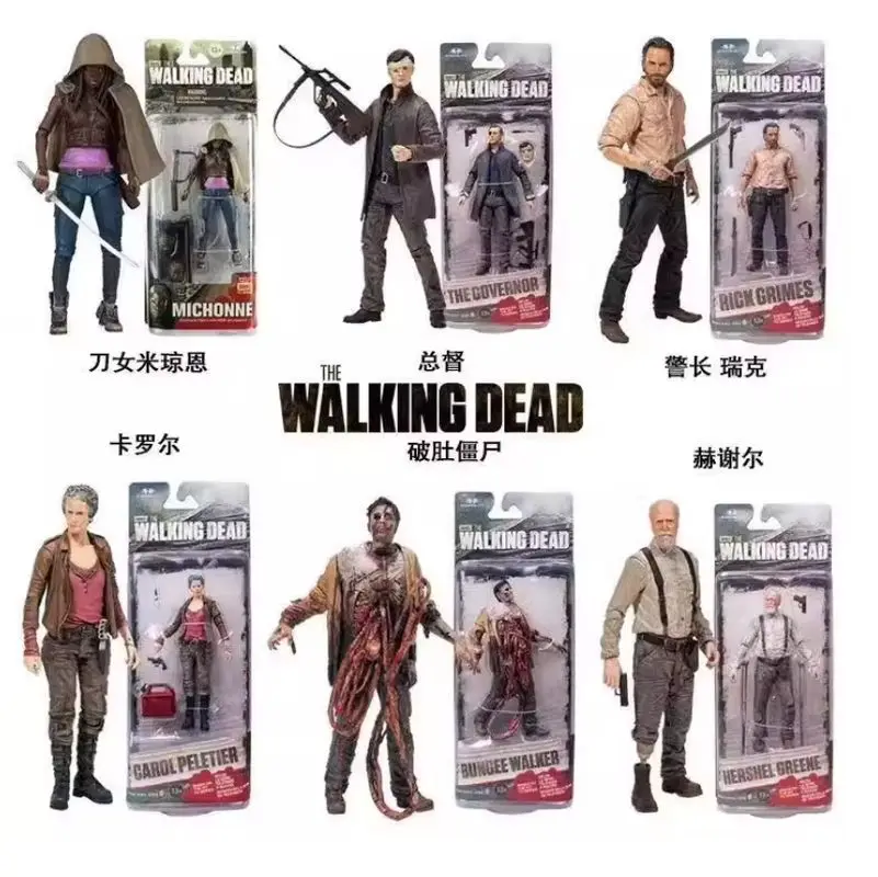 5-Inch Mcfarlane Walking Dead Governor Zombie Abraham Puppet Action Figure Anime Models Collection Gift For Kids